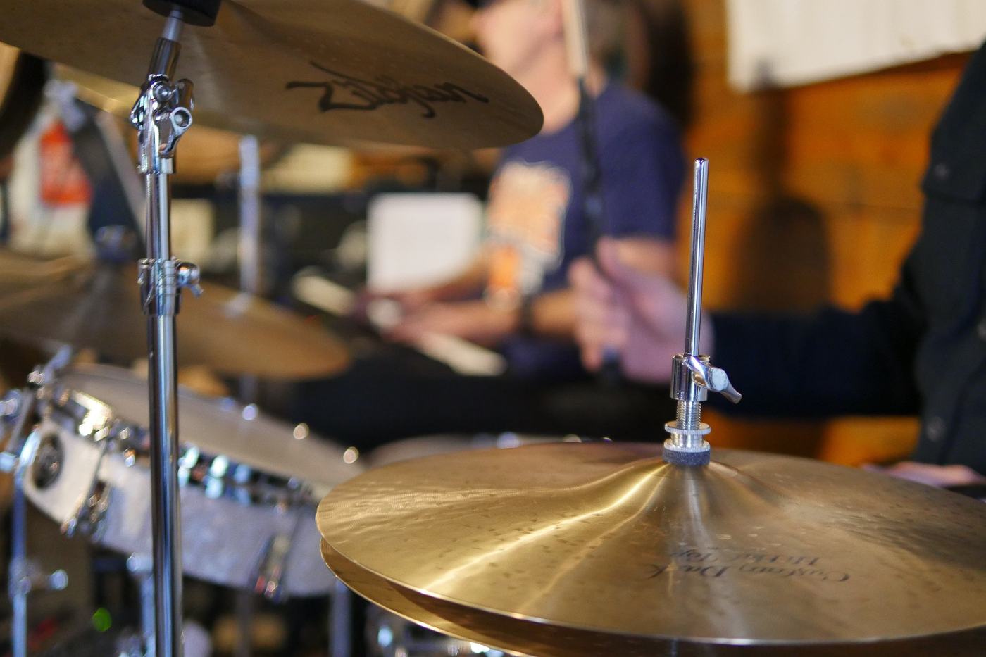 Two people playing drums on a set - Cheap Ways to Soundproof a Room For Drums (2019) 