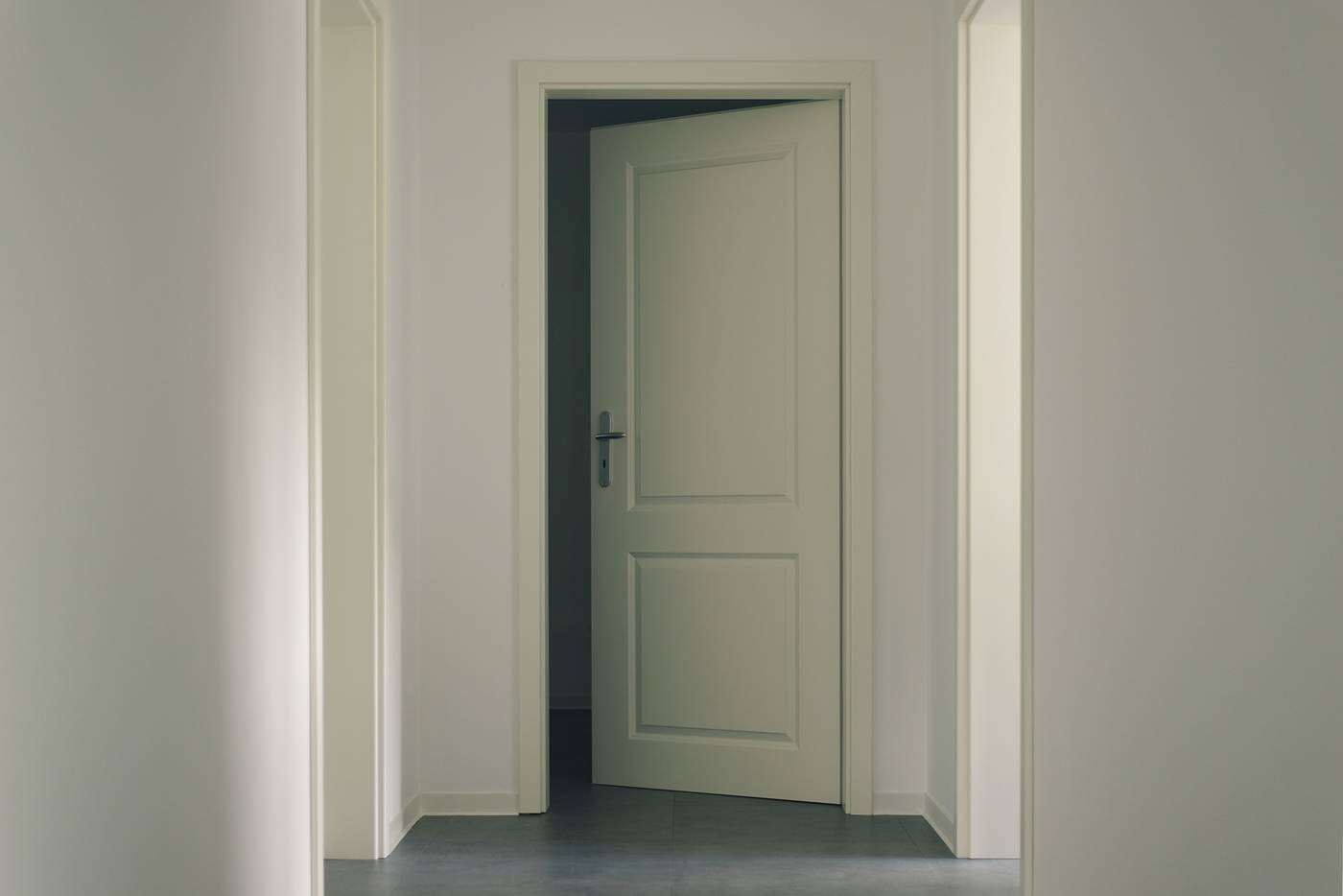 White door, ajar