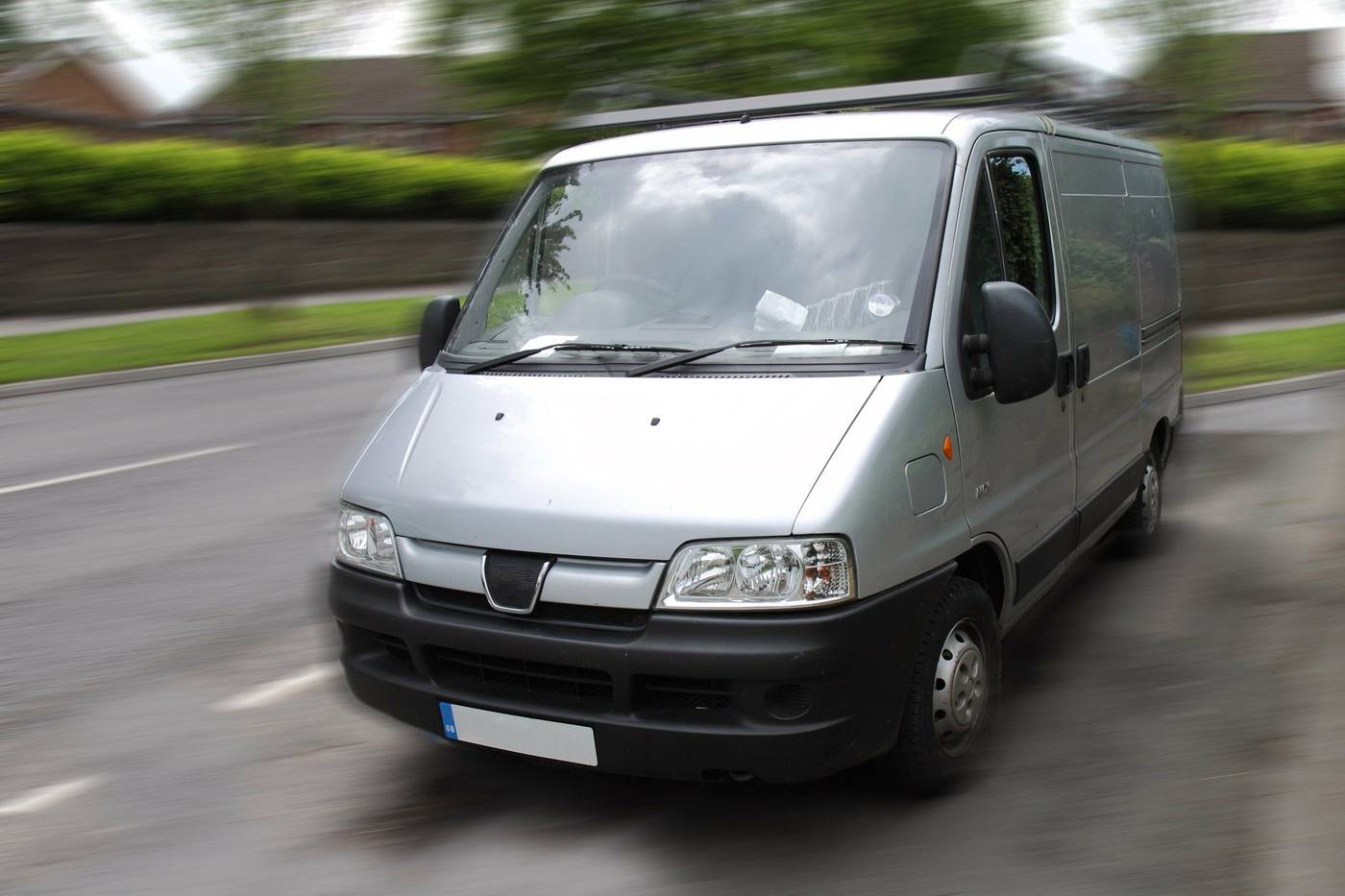 Silver cargo van