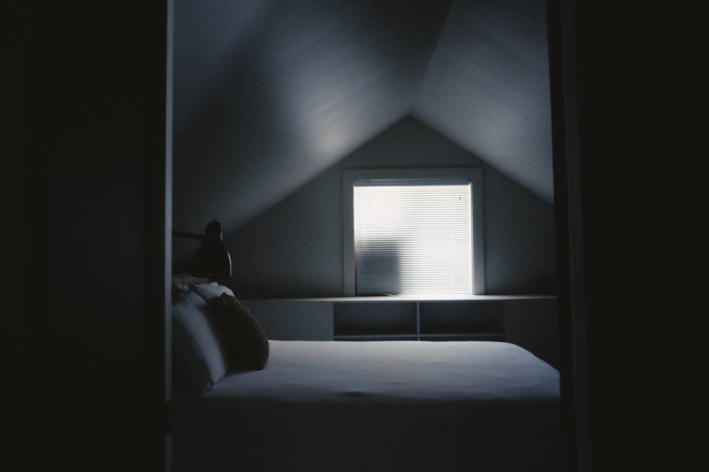 Dim gray bedroom
